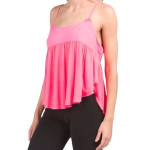 Free People Pink Flowy Tank Top